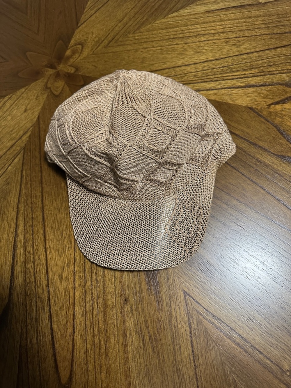 SHEIN Knit Crochet Baseball Cap - Neutral Beige